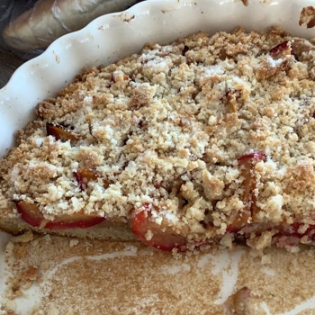 Gateau Aux Quetsches Crumble A La Cannelle La Cuisine D Adeline