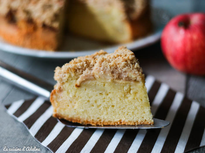 Crumb Cake Aux Pommes Gateau Pommes Et Crumble La Cuisine D Adeline