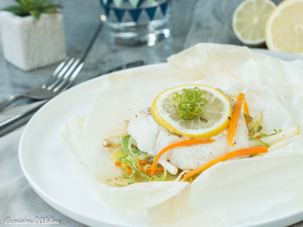 Papillote De Cabillaud Aux Légumes - La Cuisine D'Adeline