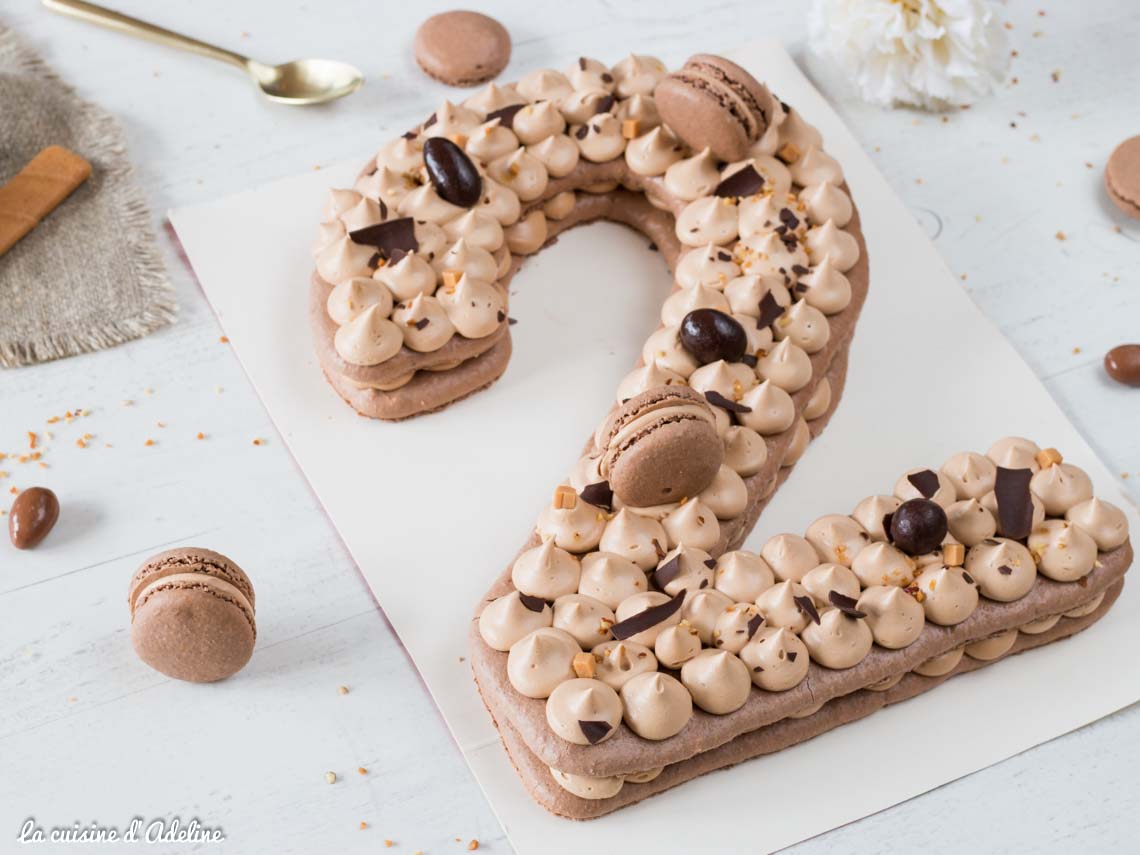 Number cake au chocolat et gianduja - Surprises et Gourmandises