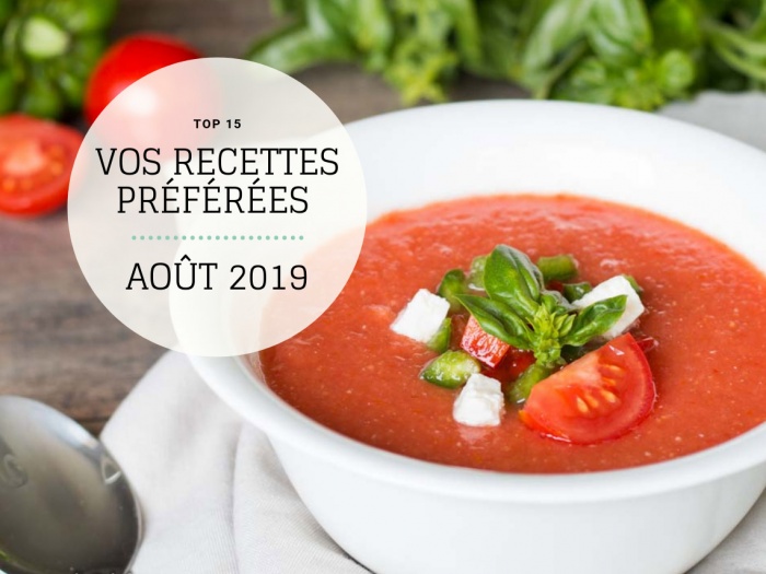 Recettes préférées en août 2019