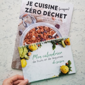 Pack Locavore - Livre de recettes "Je cuisine (presque) zéro-déchet" et calendrier de fruits et légumes de saison